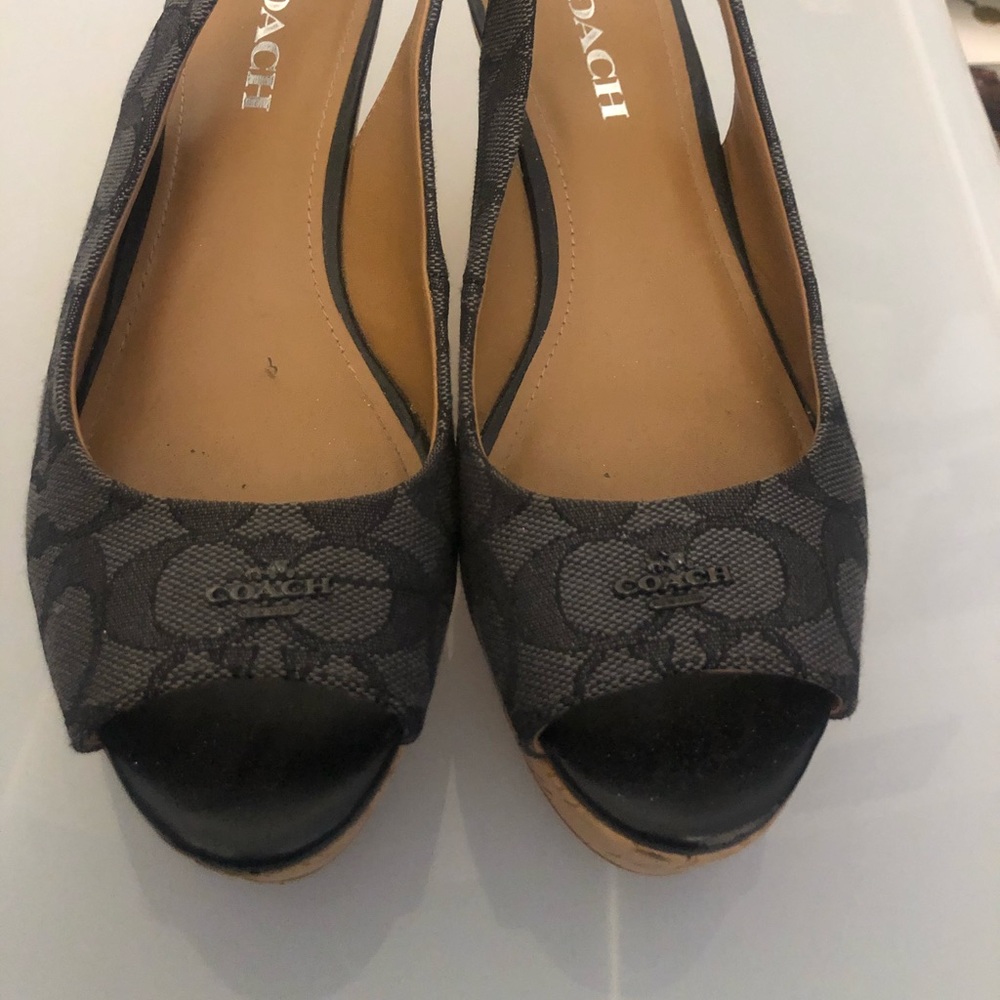 Coach cork wedge sandals!